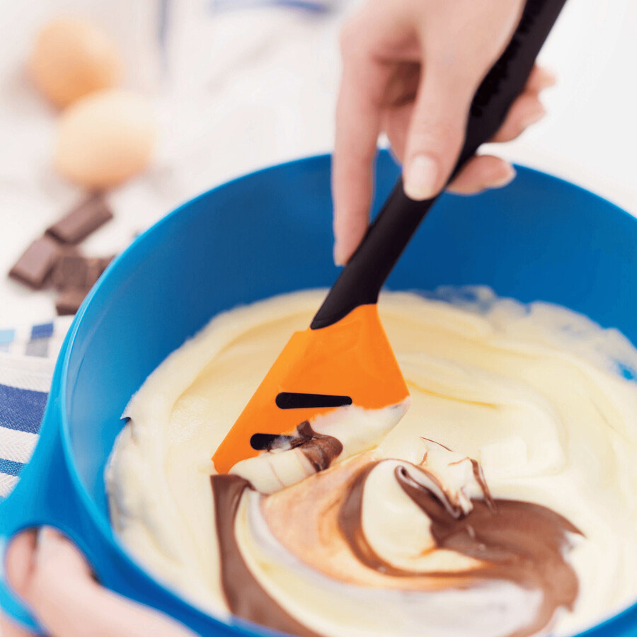 silicone spatula jet black orange peel