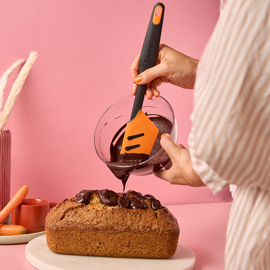 silicone spatula jet black orange peel